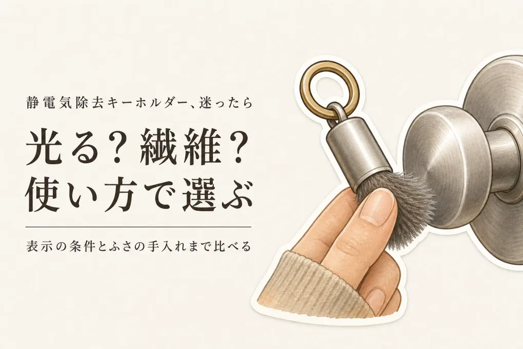 静電気除去キーホルダーは光るタイプと繊維タイプどっち？仕組みと使い方で選ぶ