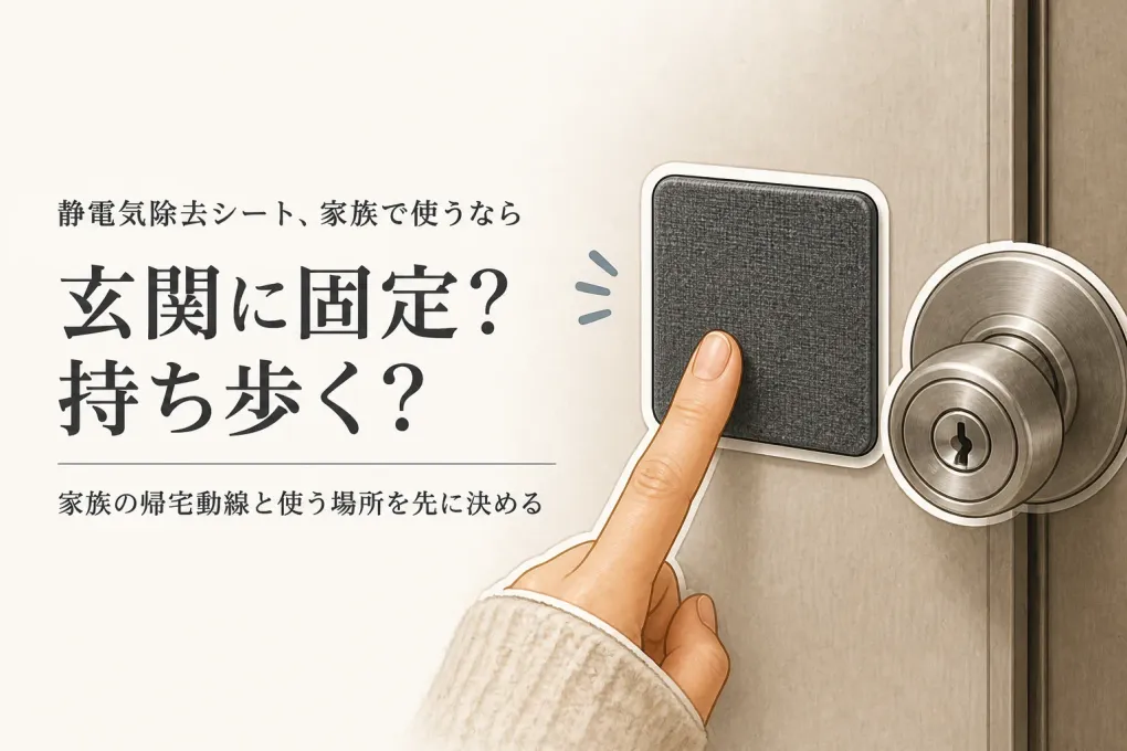 静電気除去シートは玄関に向く？タッチプレートとキーホルダーを家族の使いやすさで比較